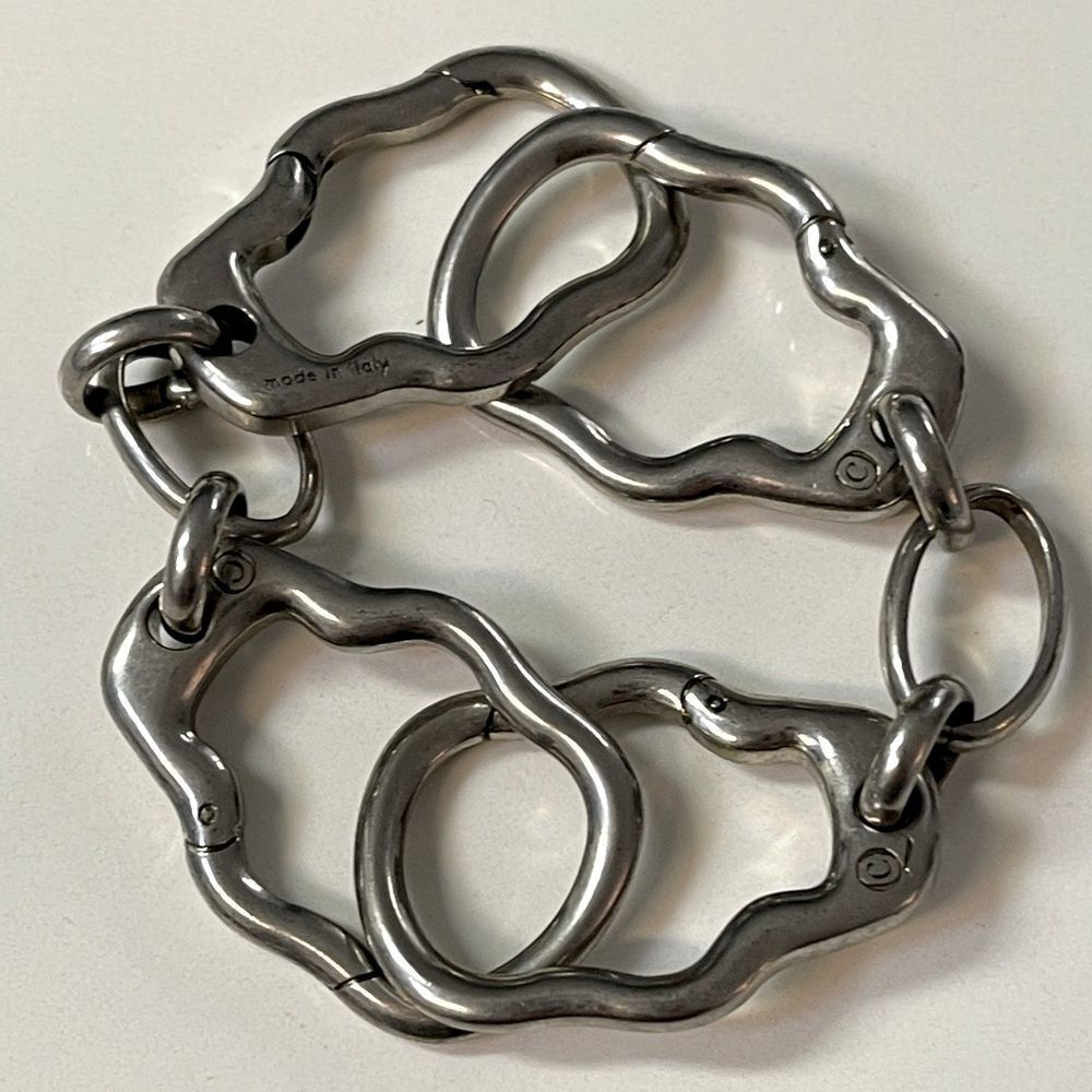 Alexander McQueen skull chain link bracelet.